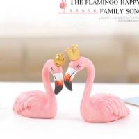 火烈鸟爱情生日蛋糕烘焙摆件家居树脂工艺品汽车用品车载情人