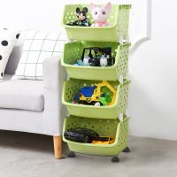 [拍前领卷]厨房置物架收纳筐落地果蔬筐放菜篮子菜架儿童玩具架