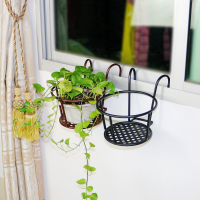 花架 欧式窗台挂架 阳台栏杆花架兰绿萝悬挂花盆架 挂式护栏架