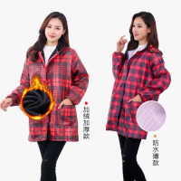 [亏本冲量]加绒加厚罩衣成人长袖围裙女防防油迷彩大褂工作服