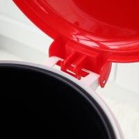 家用垃圾桶带盖喜庆卫生桶婚庆脚踏带盖垃圾桶独立内桶红色垃圾桶