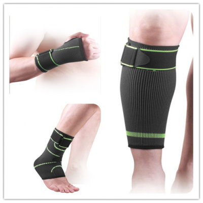加压护膝护肘护掌护腕护踝护小腿[两只装]保暖护具套装运动训练