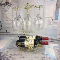 配红酒杯创意欧式红酒架家用倒挂红酒杯架复古客厅摆件杯架酒具