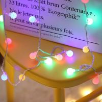 LED彩灯闪灯串灯 满天星小圆球灯泡晶气泡球创意房间拍照装饰灯