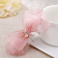 夹韩国顶夹布艺弹簧夹蝴蝶结 韩版钻头饰品饰头花卡