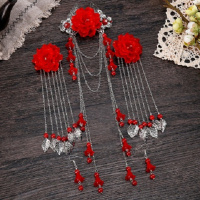 古典饰品簪古代步摇流苏古装头饰饰汉服女COS饰品表演套装