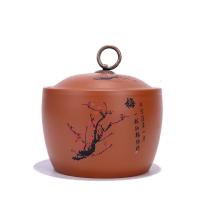 紫砂茶叶罐陶瓷大号普洱茶罐密封陶罐存茶防潮干果储物陶瓷密封罐