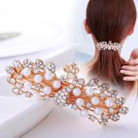 大号夹头饰品钻蝴蝶结卡横夹马尾夹 弹簧夹箍卡头花带