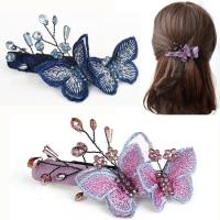 女士卡夹百搭成人优雅韩国头饰简约个性弹簧夹布艺蝴蝶结横夹