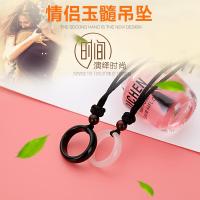玉髓坠情侣项链一对韩版情侣项链男女情侣闺蜜学生配饰锁骨链
