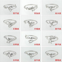 十二星座戒指女学生潮人简约个性关节戒尾戒玫瑰金指环韩版
