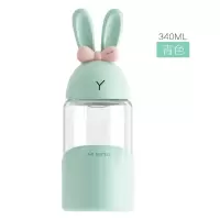 玻璃杯萌萌兔子少女学生韩国可爱便携清新创意潮流超萌杯子