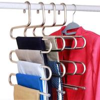 [2/3个装]S型不锈钢防滑衣柜收纳裤挂裤夹围巾领带架晾衣挂衣架