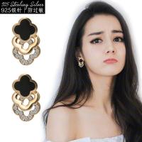 耳环韩国耳钉女气质个性潮气百搭性感简约925纯银耳饰