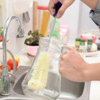 [日本进口]日本洗杯刷长柄刷洗杯子神器茶壶保温杯刷玻璃杯清洁刷子奶瓶刷