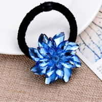 韩国饰晶圈时尚新钻头花韩版盘头绳皮筋简约气质女