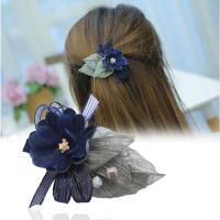 头花夹饰韩国布艺头饰弹簧夹成人顶夹淑女夹子蝴蝶结卡饰品