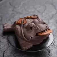 可养紫砂茶宠金蟾摆件貔貅摆件风摆件
