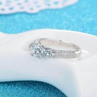 纯银宝石戒指女