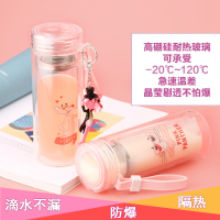 圣诞节双层杯子玻璃男女士学生可爱韩版粉红豹防漏过滤泡茶