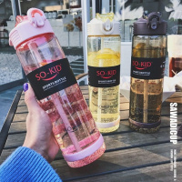 韩版成人吸管杯塑料杯学生杯男女车载吸管杯随手杯