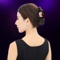 韩国半丸子头饰头花马尾夹中号抓夹卡头饰夹子成人抓饰品