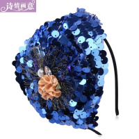 箍帽子款可爱超萌韩国头饰品甜美宽边淑女压成人夹亮片头箍