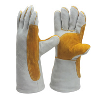 电焊手套焊工焊接牛皮防火线耐高温加厚加长防烫耐磨劳保手套批