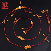 新款腰链女性感贴身腰链男本命年辟邪红绳腰链子肚皮舞装饰红腰带