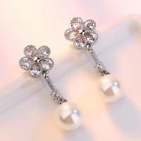 珍珠耳环圈圈耳扣气质女耳钉复古简约时尚个性小清新潮流韩版新款
