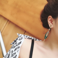 文艺范几何元素耳环清新简约韩版女耳钉百搭时髦长款极简气质耳饰
