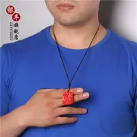 台湾朱砂坠十二生肖项坠 女男士项链羊年猴年本命年属相鸡龙蛇