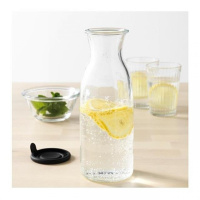 宜家瓦达恩带盖密封罐玻璃瓶饮料柠檬瓶子蜂蜜百香果瓶赵薇中餐厅