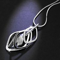 日韩版晶毛衣链女长款几何个性衣服装饰品项链时尚秋冬挂件配饰