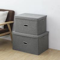 棉麻收纳箱衣柜棉被衣物整理箱毛衣大号储物箱简约衣橱布收纳盒