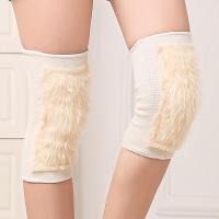 冬季仿羊毛加厚护膝骑车抗风保护关节护膝盖男女通用加厚护膝2只
