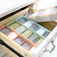 [破损补]五格袜子盒多用途抽屉分类袜子内裤收纳盒塑料整理盒