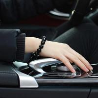 [天然正品]天然彩虹眼黑曜石手链男女款情侣手串时尚饰品