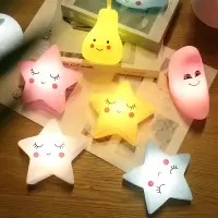 创意小夜灯LED迷你可爱星星月亮少女心ins卡通卧室台灯床头装饰灯