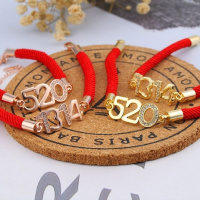 纯银手链女日韩潮流幸运红绳手链情侣手链一对闺蜜同款学生手链男