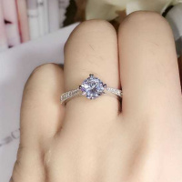 戒指女女戒指钻戒锆石结婚求婚戒指指环日韩戒指女镀银饰品