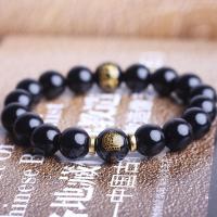 [买一送一]十二生肖情侣手链男女手链黑曜石本命年守护神手链男
