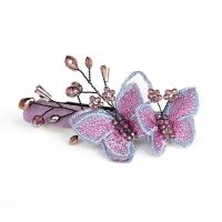 韩版蝴蝶夹顶夹成人刘海夹头饰品弹簧夹半夹子小盘头花横夹