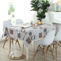 桌布布艺棉麻风格小清新防防烫防油免洗餐桌垫茶几欧式ins红