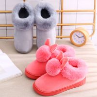 棉拖鞋女跟情侣厚底冬季月子居家居保暖室内防滑毛毛拖鞋男冬天