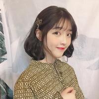 韩国气质童话梦幻镂空五角星夹女可爱甜美星星坠饰边夹444