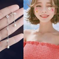 韩国气质百搭耳钉耳环女长款耳坠韩国个性简约坠耳饰品