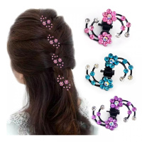 [6-12个铁盒装送300皮筋拉针 多套餐可选]夹小女孩卡刘海夹新娘盘饰小花抓夹小号迷你抓卡