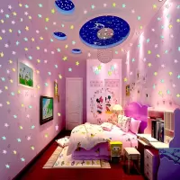 圣诞节儿童生日女生DIY创意礼品立体夜光贴装扮荧光星星