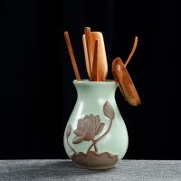 豪尊功夫茶具配件整套陶瓷茶道六君子套装黑檀木实木鸡翅木竹红檀